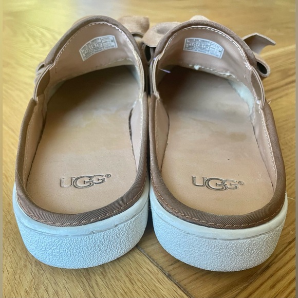 UGG Women’s Luci Slip On Oversized Bow Suede Mules - Picture 8 of 11